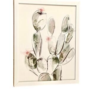 Green Lili ‘Prickly Pear’ Framed Art Print -  Modern Wall Décor